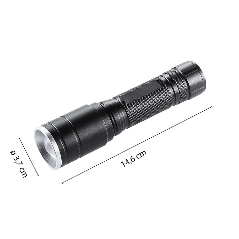 Velamp Lampe Torche-HUNTER : Lampe torche LED rechargeable 5W avec fonction zoom.
