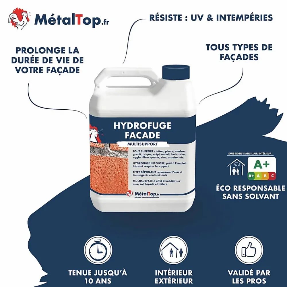 Metaltop Etanchéité Du Mur Intérieur-Hydrofuge Facade - - Incolore - Pot 5L