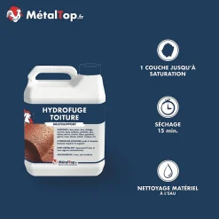 Metaltop Hydrofuge Toiture - - - Pot 5L