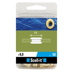 Scell-It Rivet-Œillet ø6mm + outil de pose, 50 pièces