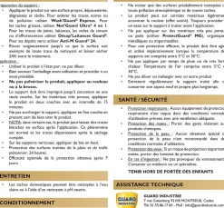 Guard Industrie ImperGuard Ultra Formule Végétale Imperméabilisant Super Antitache Incolore Toute Pierre 1L 10m2