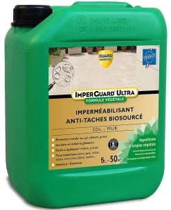 Guard Industrie ImperGuard Ultra Formule Végétale Imperméabilisant Super Antitache Incolore Toute Pierre 5L 50m2