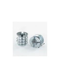 Vis Express Écrou-Insert fileté bois fendu Acier zingué M8 14X17 - 10 pièces