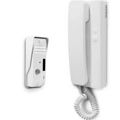 Avidsen Interphone-Interphone et sa platine de rue sur 2 fils, double commande portail/portillon - - 112110