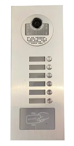 Automatisme Passion Interphone vidéo couleur pour 6 logements / appartements avec lecteur RFID