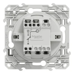 Schneider Electric Interrupteur commande VMC 2 boutons à vis Odace blanc