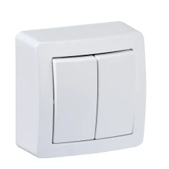 Schneider electric Interrupteur En Saillie-Interrupteur commande volet-roulant 2 boutons complet saillie Alréa blanc