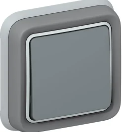 Legrand Interrupteur Étanche-Interrupteur complet Plexo en saillie gris