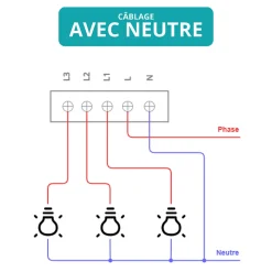 Zengo Commande De L'Éclairage-Interrupteur connecté zigbee - 1 bouton - sans fil neutre