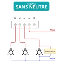 Zengo Interrupteur connecté zigbee - 2 boutons - sans fil neutre