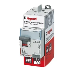 Legrand Interrupteur différentiel 40A 30mA type A sortie haut