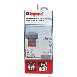 Legrand Interrupteur différentiel 40A 30mA type A sortie haut