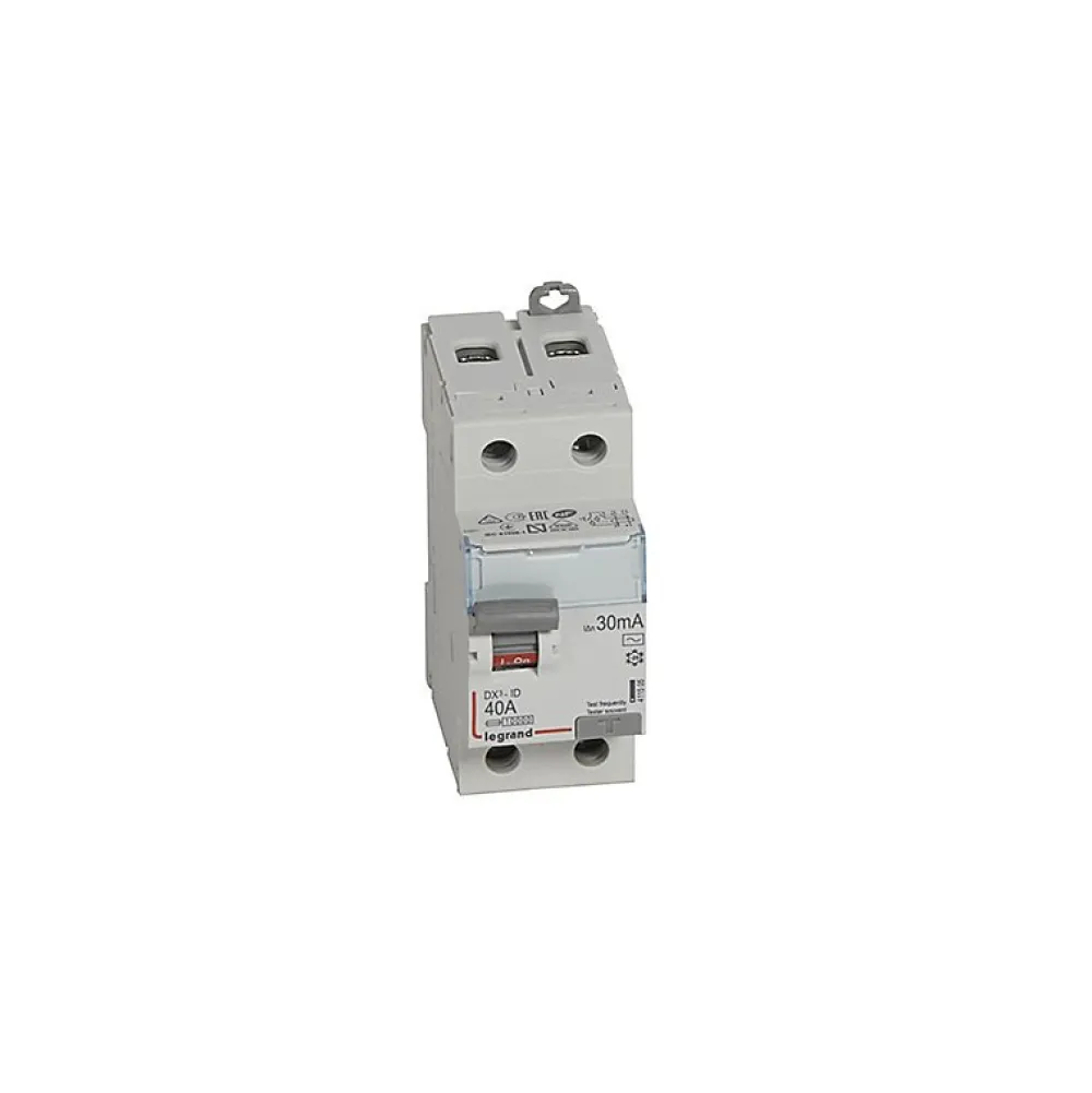 Legrand Interrupteur Et Disjoncteur Différentiel-Interrupteur différentiel - 40A - 30mA - Type AC - 230V - Vis/vis - Haut/bas