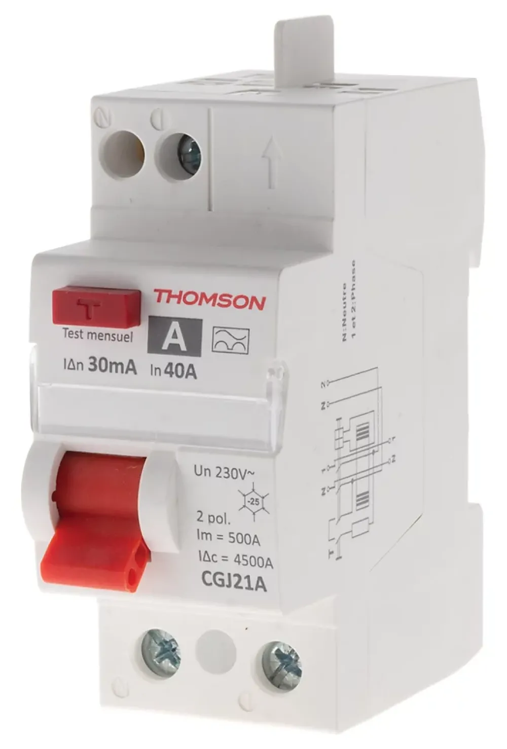 Thomson Interrupteur Et Disjoncteur Différentiel-Interrupteur différentiel 40A/30mA type A