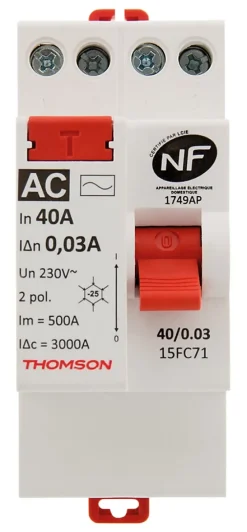 Thomson Interrupteur différentiel 40A type AC NF
