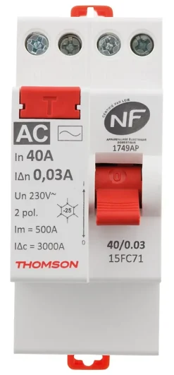 Thomson Interrupteur différentiel 40A type AC NF