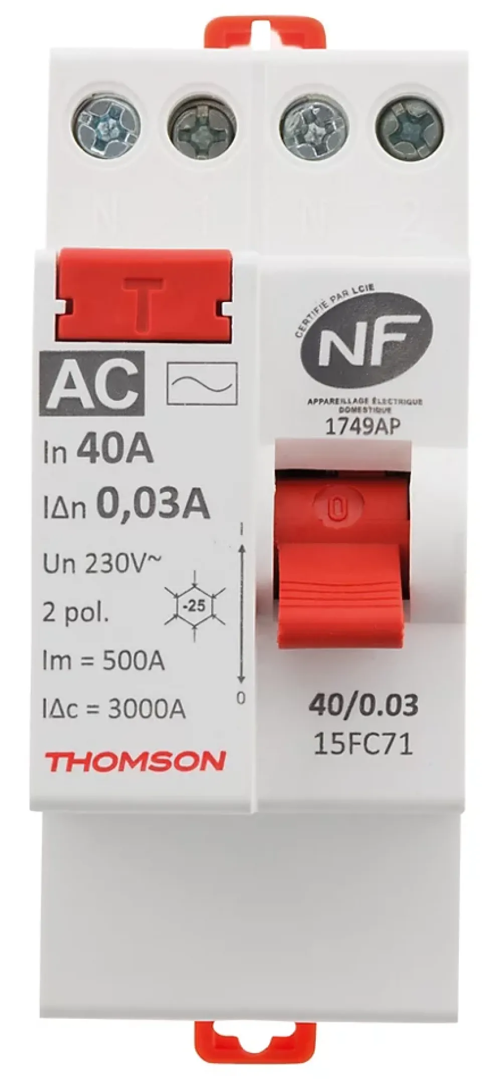 Thomson Interrupteur différentiel 40A type AC NF