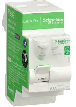 Schneider Electric Interrupteur différentiel embrochable 2P 63A 30mA Type AC Resi9 XE