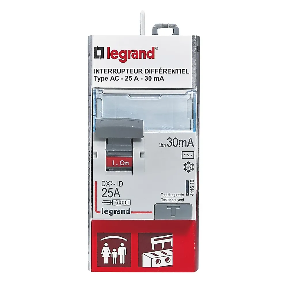 Legrand Interrupteur Et Disjoncteur Différentiel-Interrupteur différentiel 30mA 25A type AC