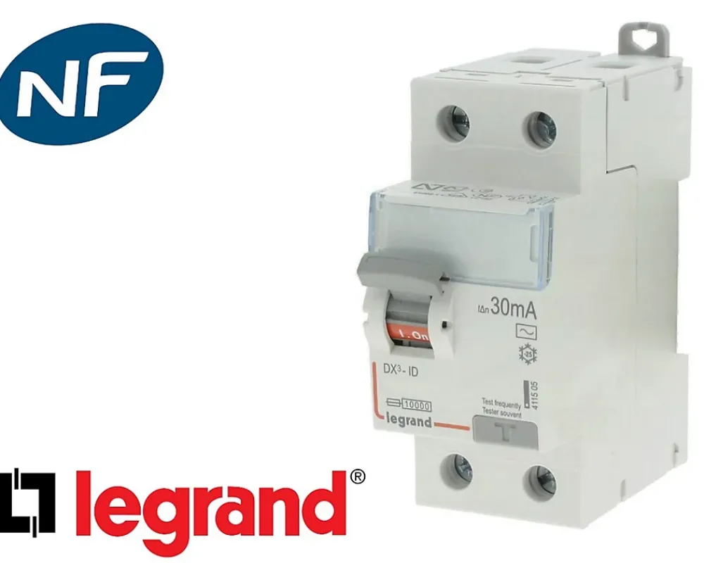 Legrand Interrupteur différentiel 2P 40A 30mA Type HPI DX