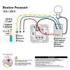 Schneider Electric Interrupteur Encastrable-Interrupteur double poussoir 10A Unica Déco blanc