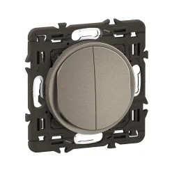 Legrand Interrupteur Encastrable-Interrupteur double va-et-vient Céliane titanium