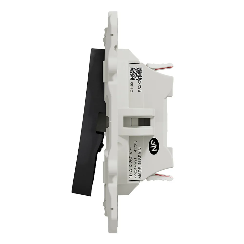 Schneider Electric Interrupteur double va-et-vient connexion rapide à vis Odace anthracite