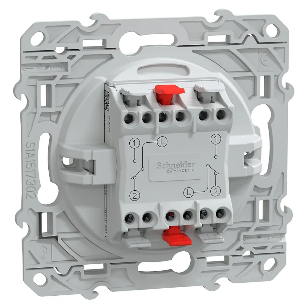 Schneider Electric Interrupteur Encastrable-Interrupteur double va-et-vient Ovalis blanc