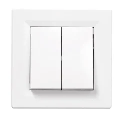 Schneider electric Interrupteur double va-et-vient complet Asfora blanc