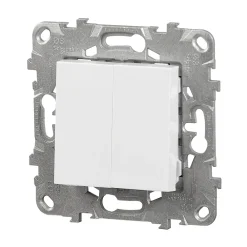 Schneider Electric Interrupteur double va-et-vient connexion rapide 10A Unica Déco blanc