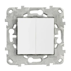 Schneider Electric Interrupteur double va-et-vient connexion rapide 10A Unica Déco blanc