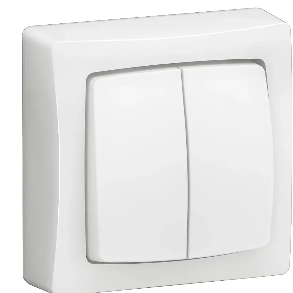 Legrand Interrupteur double va-et-vient blanc complet