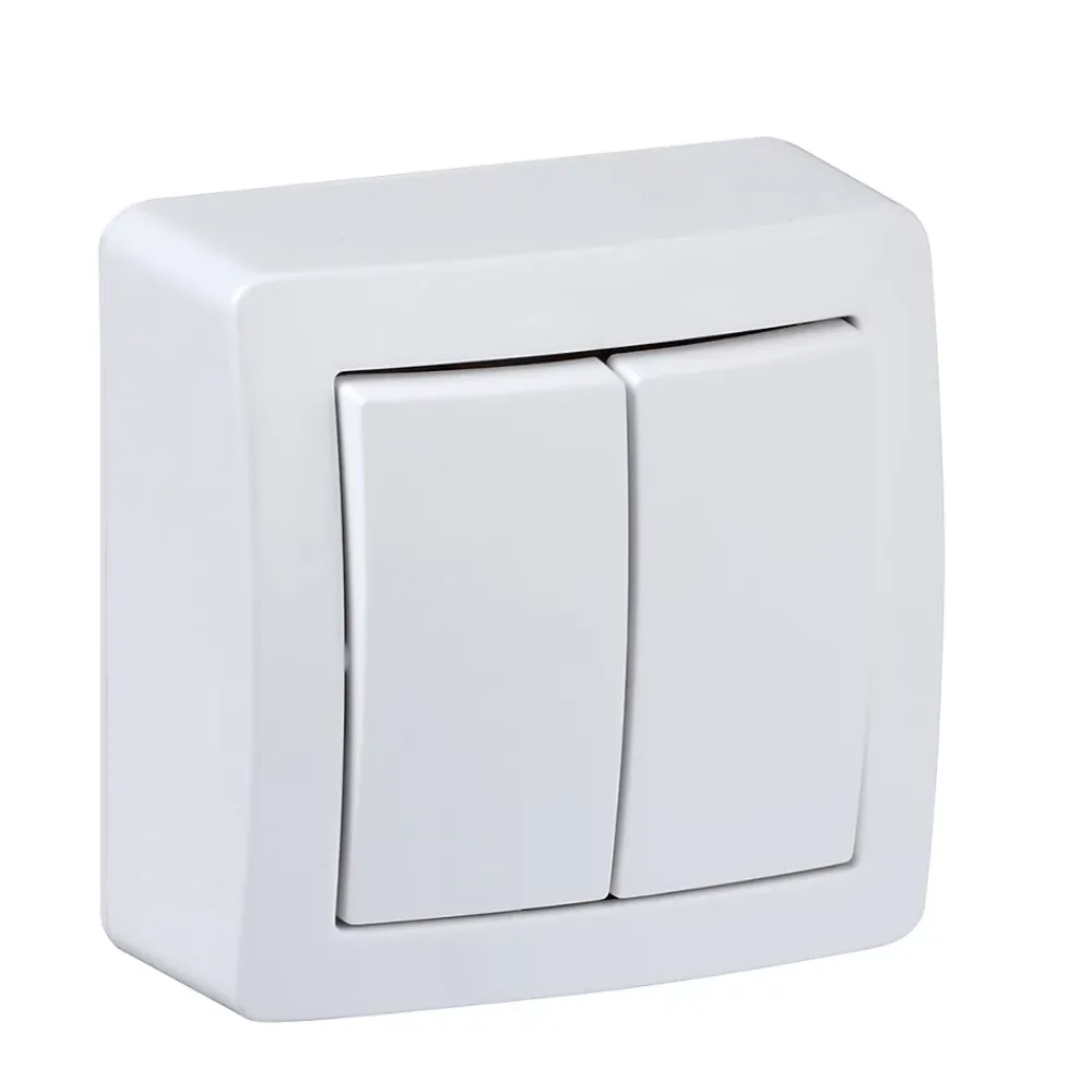 Schneider electric Interrupteur double va-et-vient complet saillie Alréa blanc