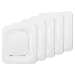 Jacobsen Interrupteur Kennet blanc complet, lot de 5