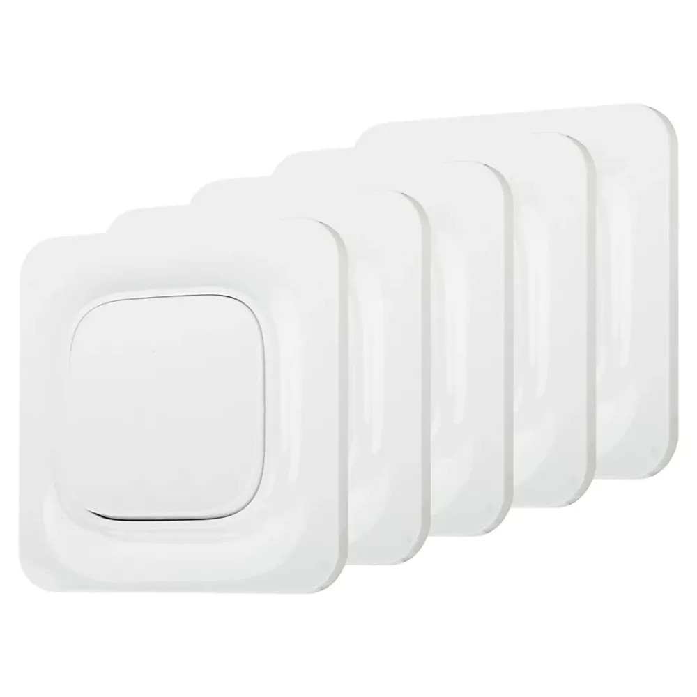 Jacobsen Interrupteur Kennet blanc complet, lot de 5