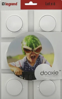 Legrand Interrupteur Encastrable-Interrupteur Dooxie blanc, 6 pièces