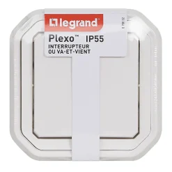 Legrand Interrupteur Plexo blanc à griffes