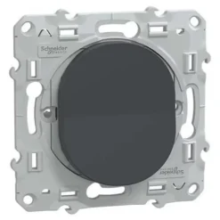 Schneider Electric Interrupteur Encastrable-Interrupteur poussoir 10A Ovalis anthracite