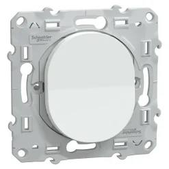 Schneider Electric Interrupteur Encastrable-Interrupteur poussoir 10A Ovalis blanc