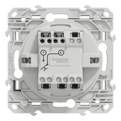 Schneider Electric Interrupteur Encastrable-Interrupteur poussoir 10A à vis  Odace blanc