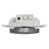 Schneider Electric Interrupteur poussoir lumineux LED bleu 10A à vis  Odace aluminium
