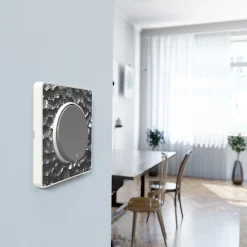 Schneider Electric Interrupteur poussoir lumineux LED bleu 10A à vis  Odace aluminium