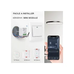 Somlife Interrupteurs intelligent WiFi 16A MiniSmart Switch Wi-Fi connecté,application Tuya/SmartLife,Alexa,Google Home