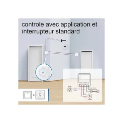 Somlife Interrupteurs intelligent WiFi 16A MiniSmart Switch Wi-Fi connecté,application Tuya/SmartLife,Alexa,Google Home