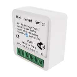 Somlife Interrupteurs intelligent WiFi 16A MiniSmart Switch Wi-Fi connecté,application Tuya/SmartLife,Alexa,Google Home