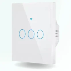 Zengo Commande De L'Éclairage-Interrupteur tactile connecté wifi + rf 433 - 3 boutons - sans fil neutre