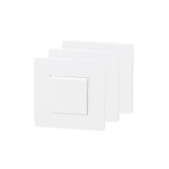 Interrupteur va-et-vient blanc complet, lot de 3