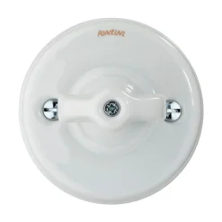 Fontini Interrupteur En Saillie-Interrupteur va-et-vient saillie Garby Porcelaine blanche, manette blanche