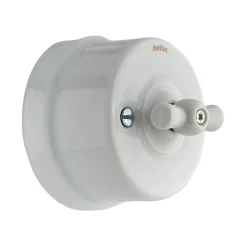 Fontini Interrupteur En Saillie-Interrupteur va-et-vient saillie Garby Porcelaine blanche, manette blanche