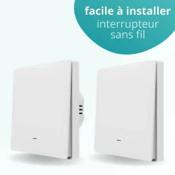 Zengo Interrupteur va et vient sans fil connecté zigbee - sans fil neutre